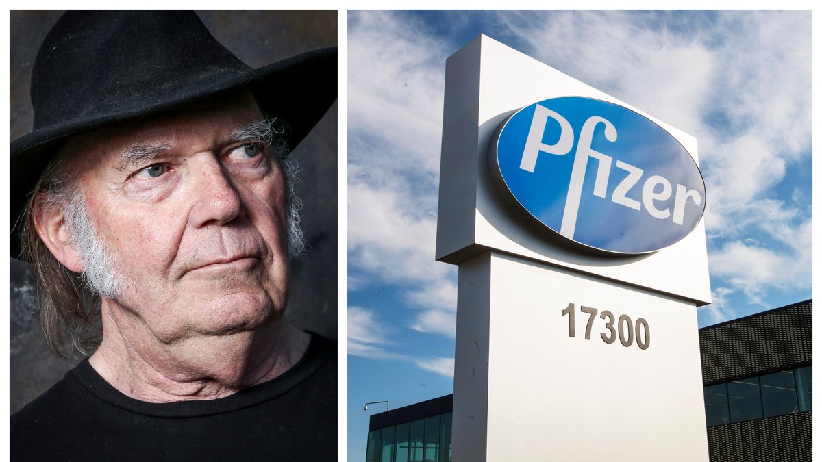 Neil Young avvisar rykten om att han musik skulle ägas av Pfizer.